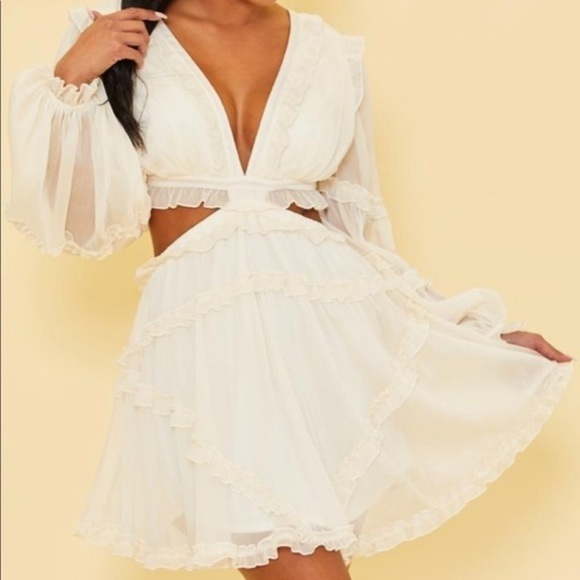 Love Me Ivory Romantic Ruffle Midi Dress - Picture 7 of 7